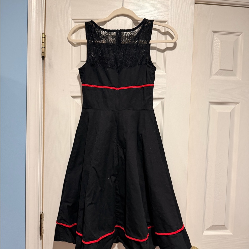Bbonlinedress Women's 50s Vintage Floral Lace Retro Rockabilly Sleeveless Roun - Picture 5 of 6